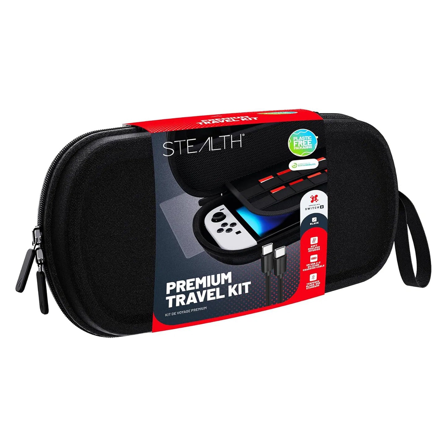 Stealth Premium Travel Kit for Nintendo Switch 2 Black - GameShop Asia
