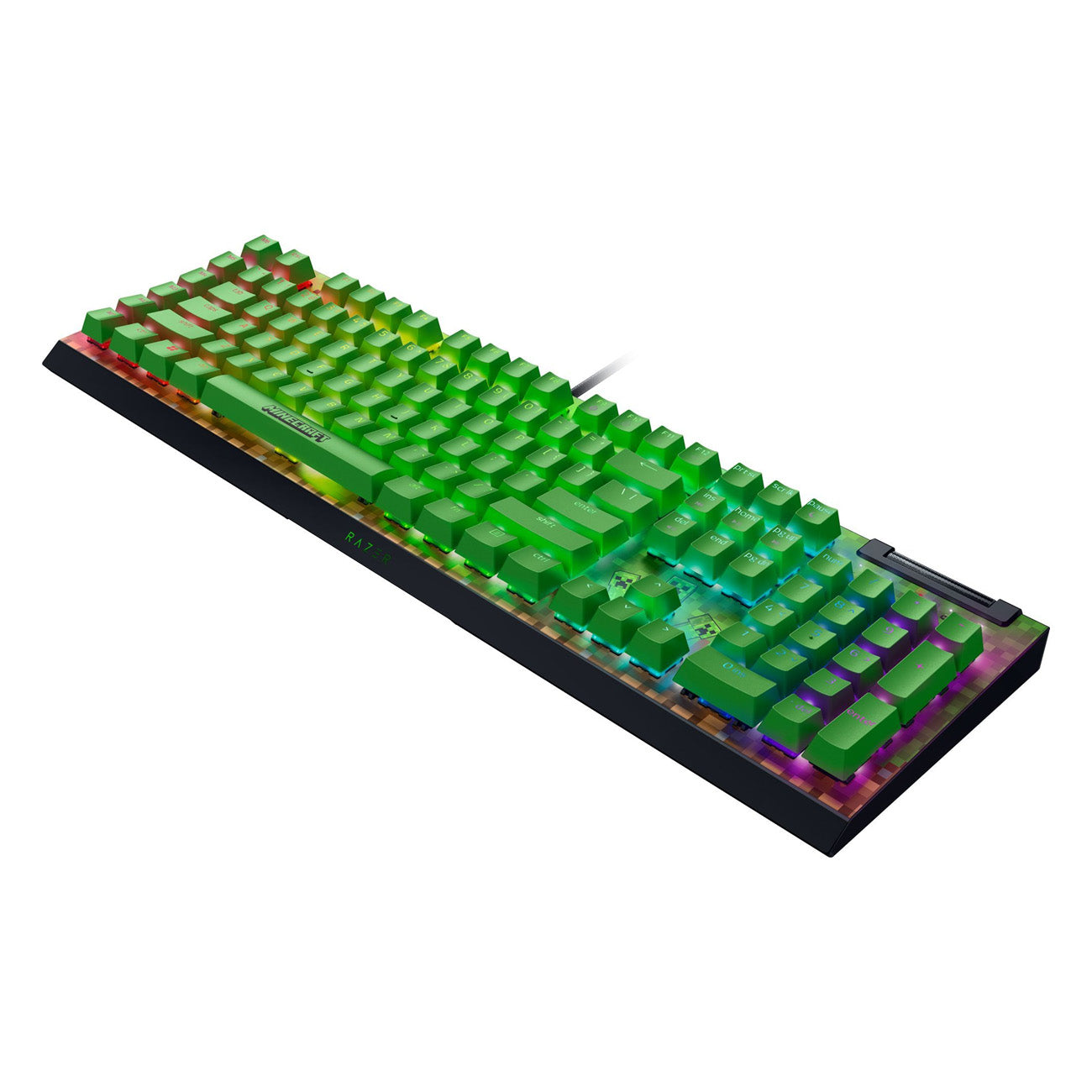 Razer BlackWidow V4 X Mechanical Gaming Keyboard (Green Switch) Minecraft Edition - GameShop Asia