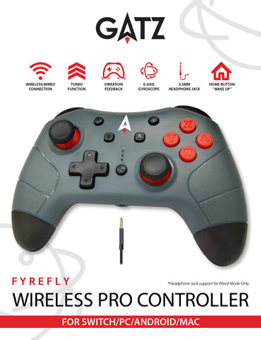 Gatz Fyrefly Wireless Pro Controller for Nintendo Switch, Android and PC - GameShop Asia