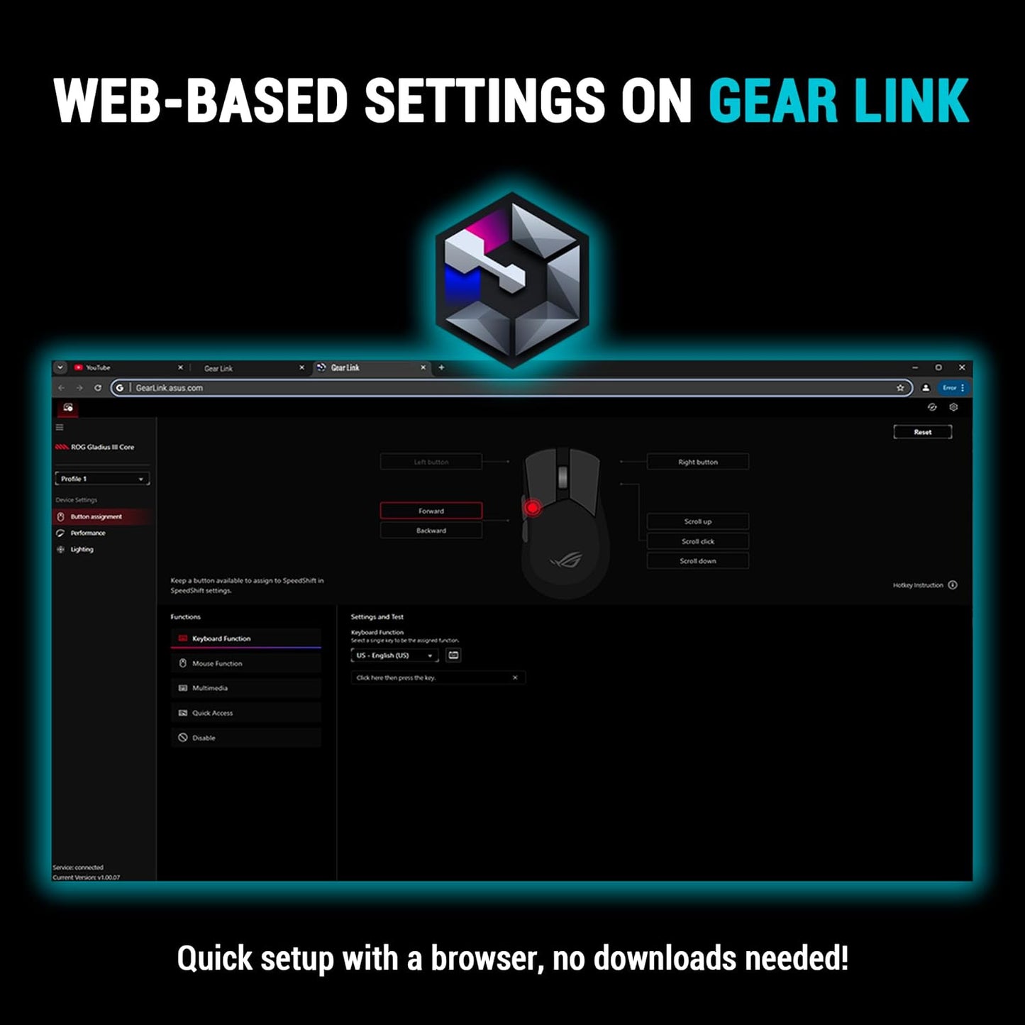 ASUS ROG Gladius III Core Wired Gaming Mouse - GameShop Asia