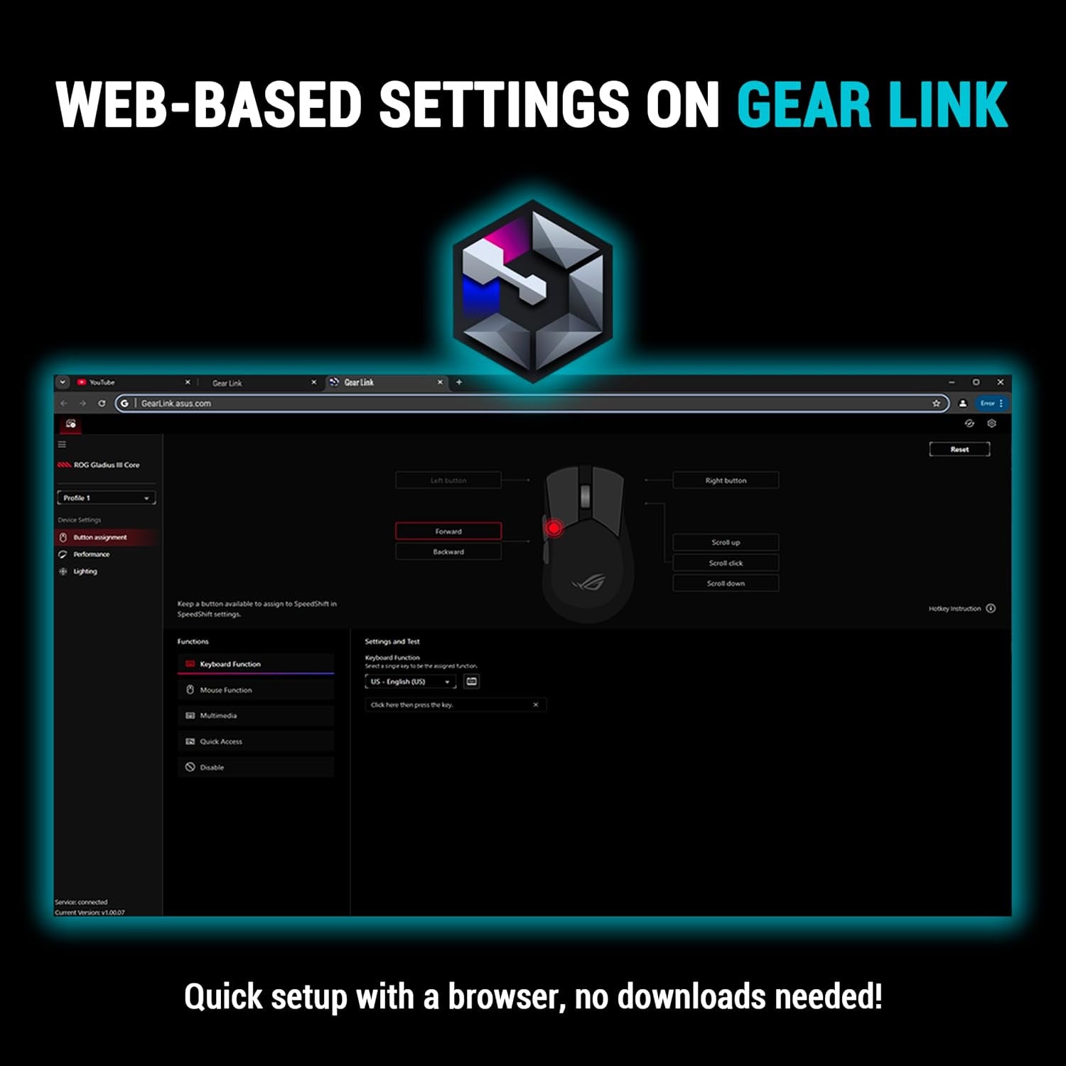 ASUS ROG Gladius III Core Wired Gaming Mouse - GameShop Asia