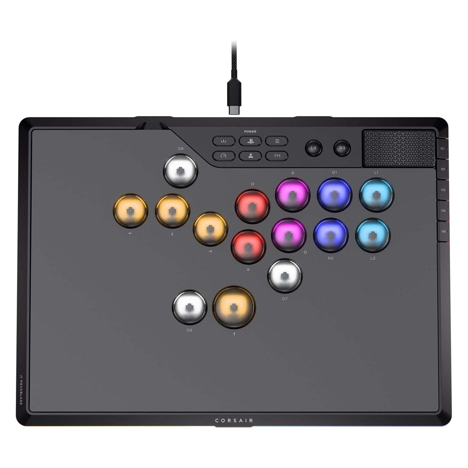Corsair Novablade Pro Wireless Hall Effect Leverless Controller for PlayStation 5 and Windows - GameShop Asia