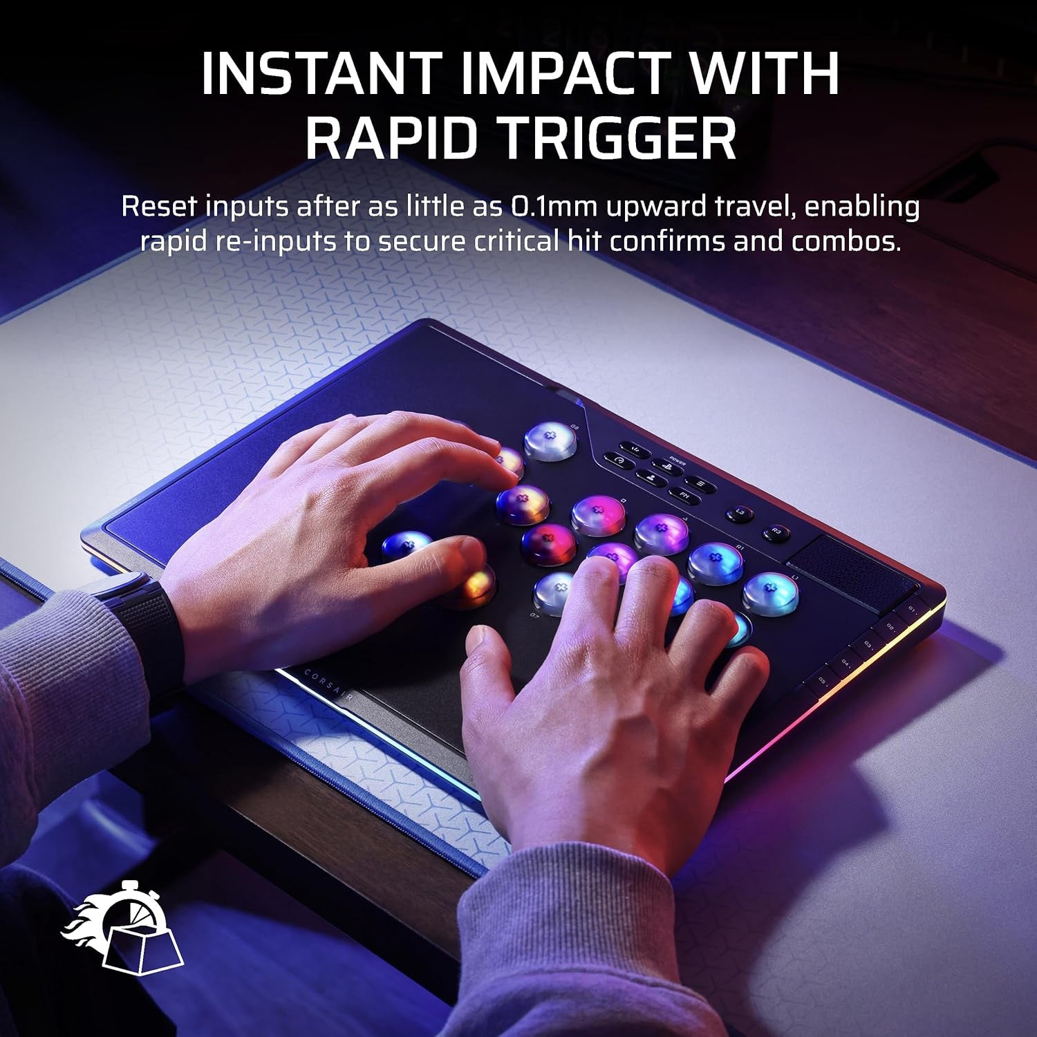 Corsair Novablade Pro Wireless Hall Effect Leverless Controller for PlayStation 5 and Windows - GameShop Asia
