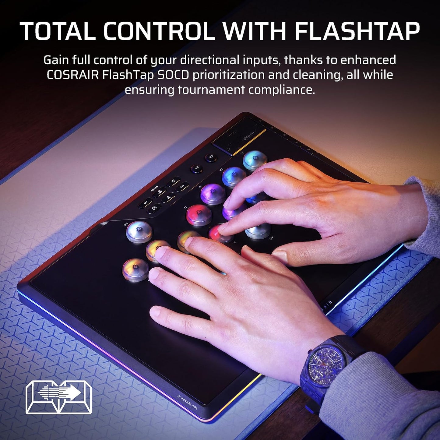 Corsair Novablade Pro Wireless Hall Effect Leverless Controller for PlayStation 5 and Windows - GameShop Asia