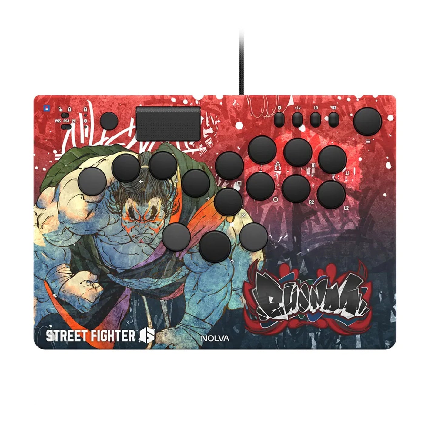 Hori Nolva Mechanical All-Button Arcade Controller Street Fighter 6 Edition for PS5 and Windows