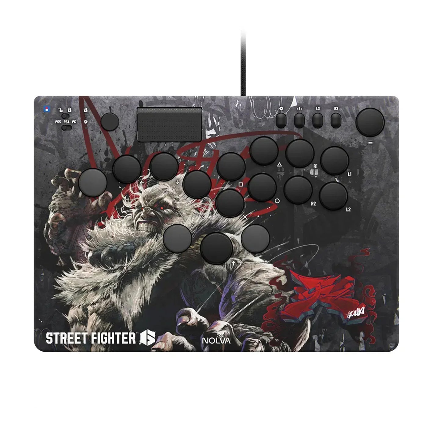 Hori Nolva Mechanical All-Button Arcade Controller Street Fighter 6 Edition for PS5 and Windows