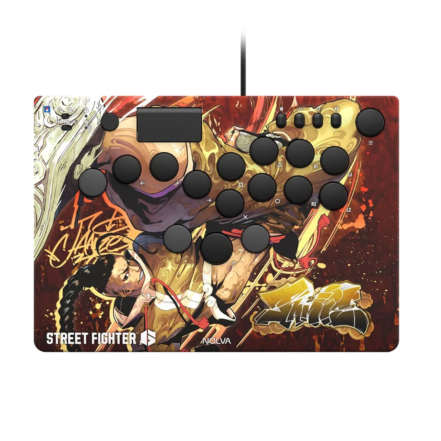Hori Nolva Mechanical All-Button Arcade Controller Street Fighter 6 Edition for PS5 and Windows