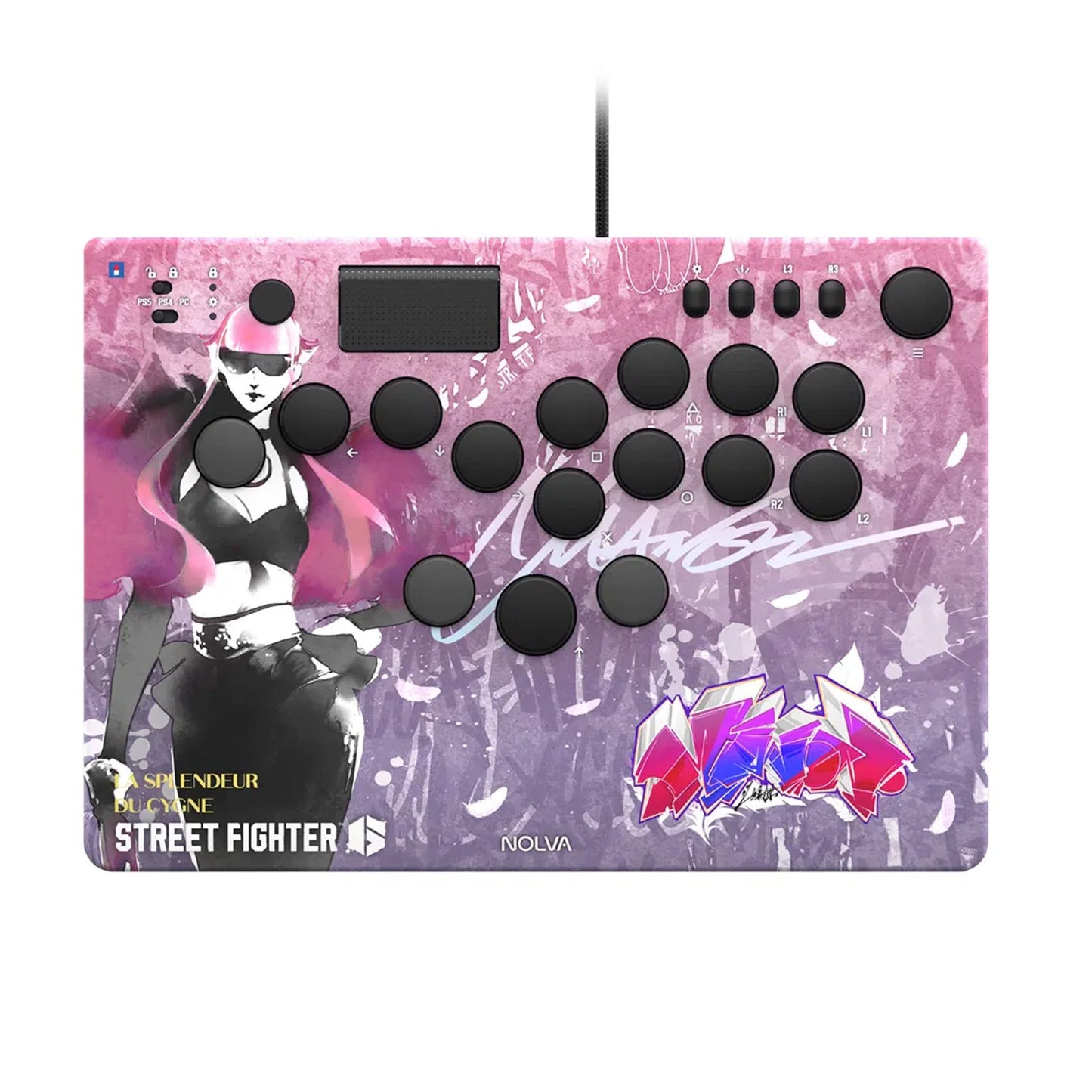 Hori Nolva Mechanical All-Button Arcade Controller Street Fighter 6 Edition for PS5 and Windows
