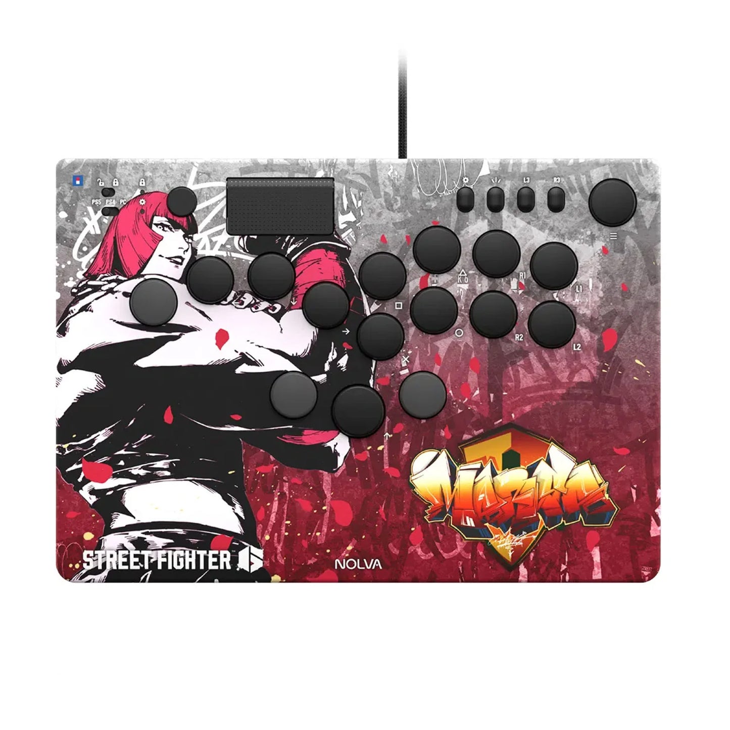 Hori Nolva Mechanical All-Button Arcade Controller Street Fighter 6 Edition for PS5 and Windows