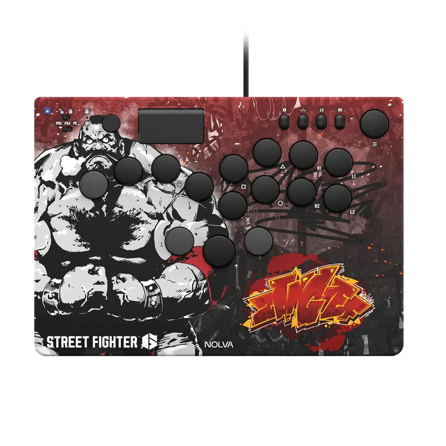 Hori Nolva Mechanical All-Button Arcade Controller Street Fighter 6 Edition for PS5 and Windows