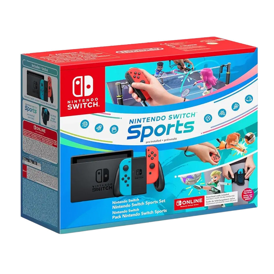Nintendo Switch Console Red/Blue Extended Battery Life with Nintendo Switch Sports (Asia)