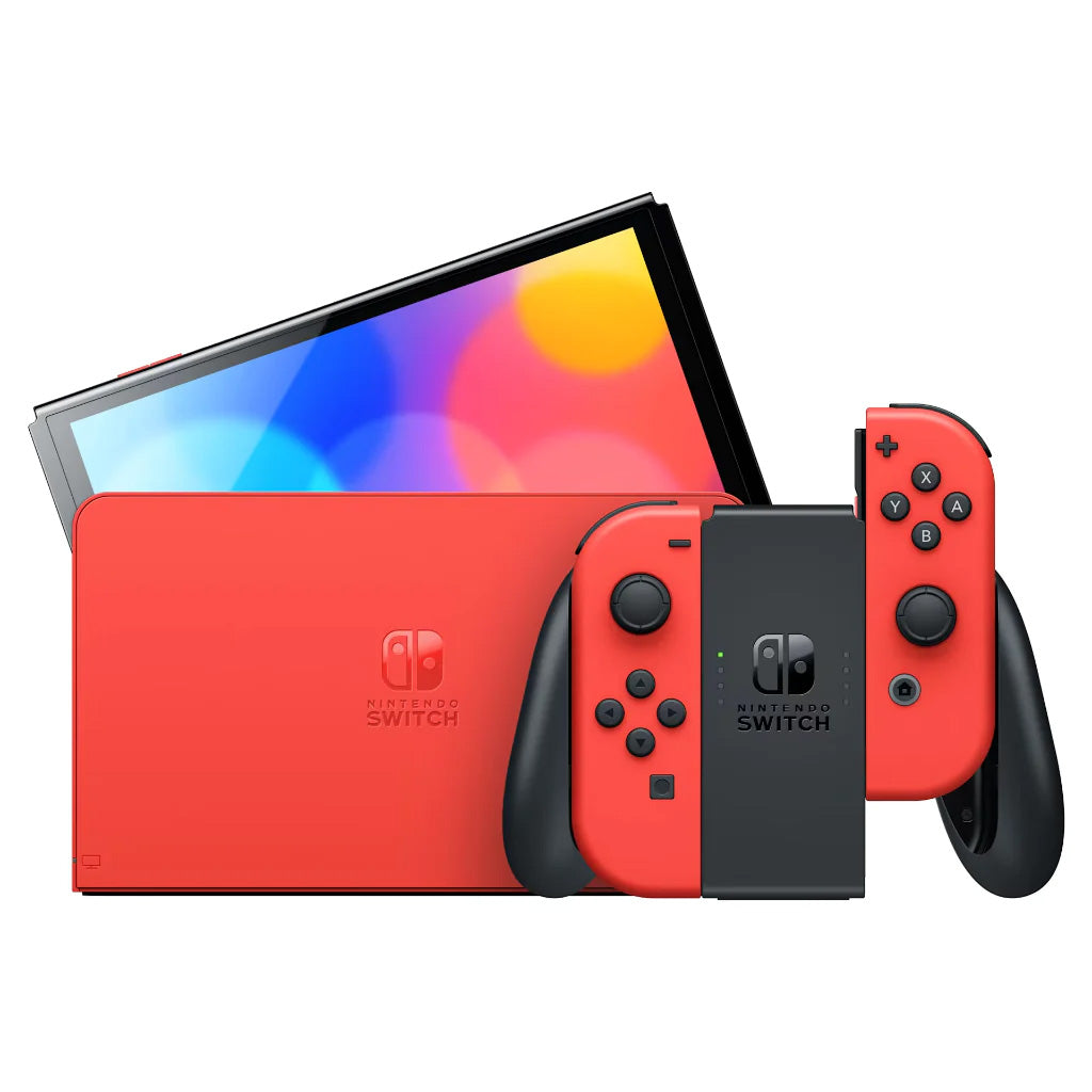 Nintendo Switch Console OLED Mario Red Edition with Games Bundle ...