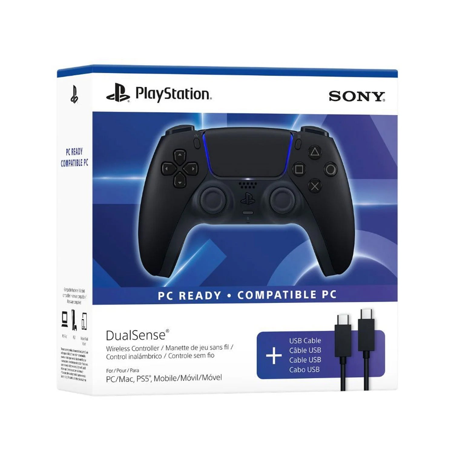 PlayStation 5 DualSense Wireless Controller Midnight Black with USB Cable - GameShop Asia