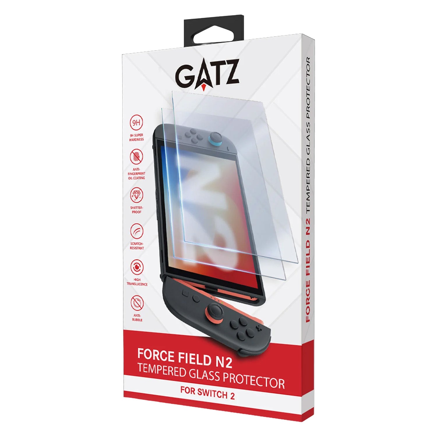 GATZ Force Field N2 Tempered Glass Protector for Nintendo Switch 2 (Set of 2) - GameShop Asia