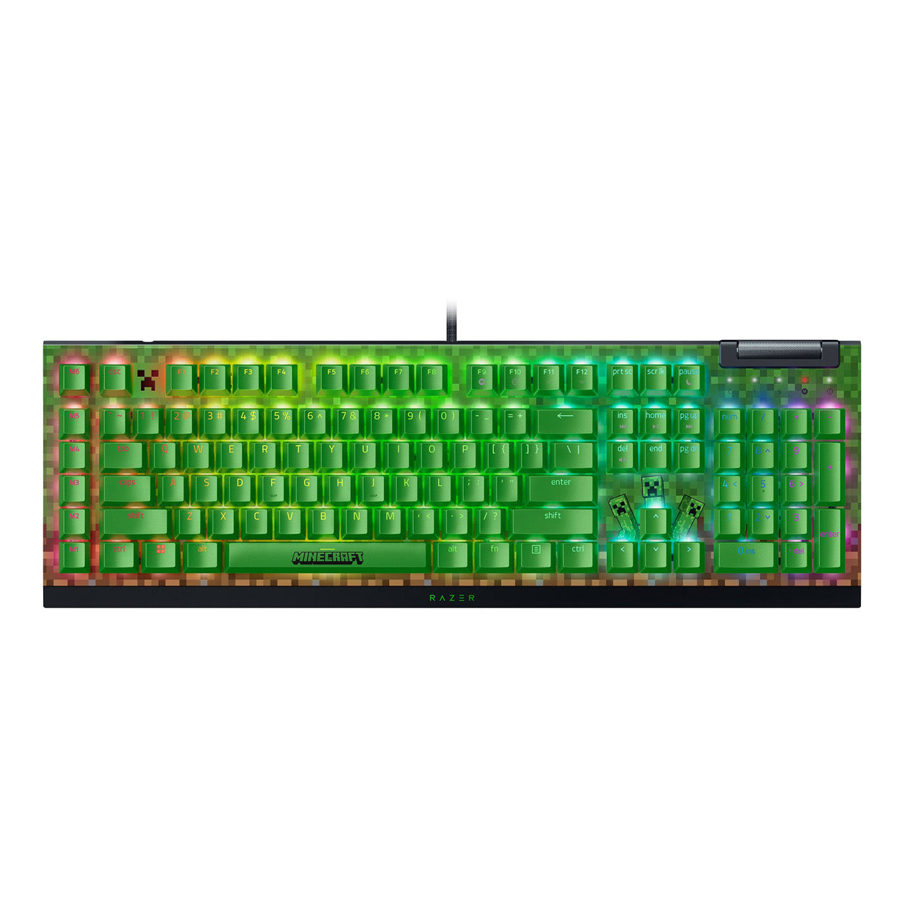 Razer BlackWidow V4 X Mechanical Gaming Keyboard (Green Switch) Minecraft Edition - GameShop Asia