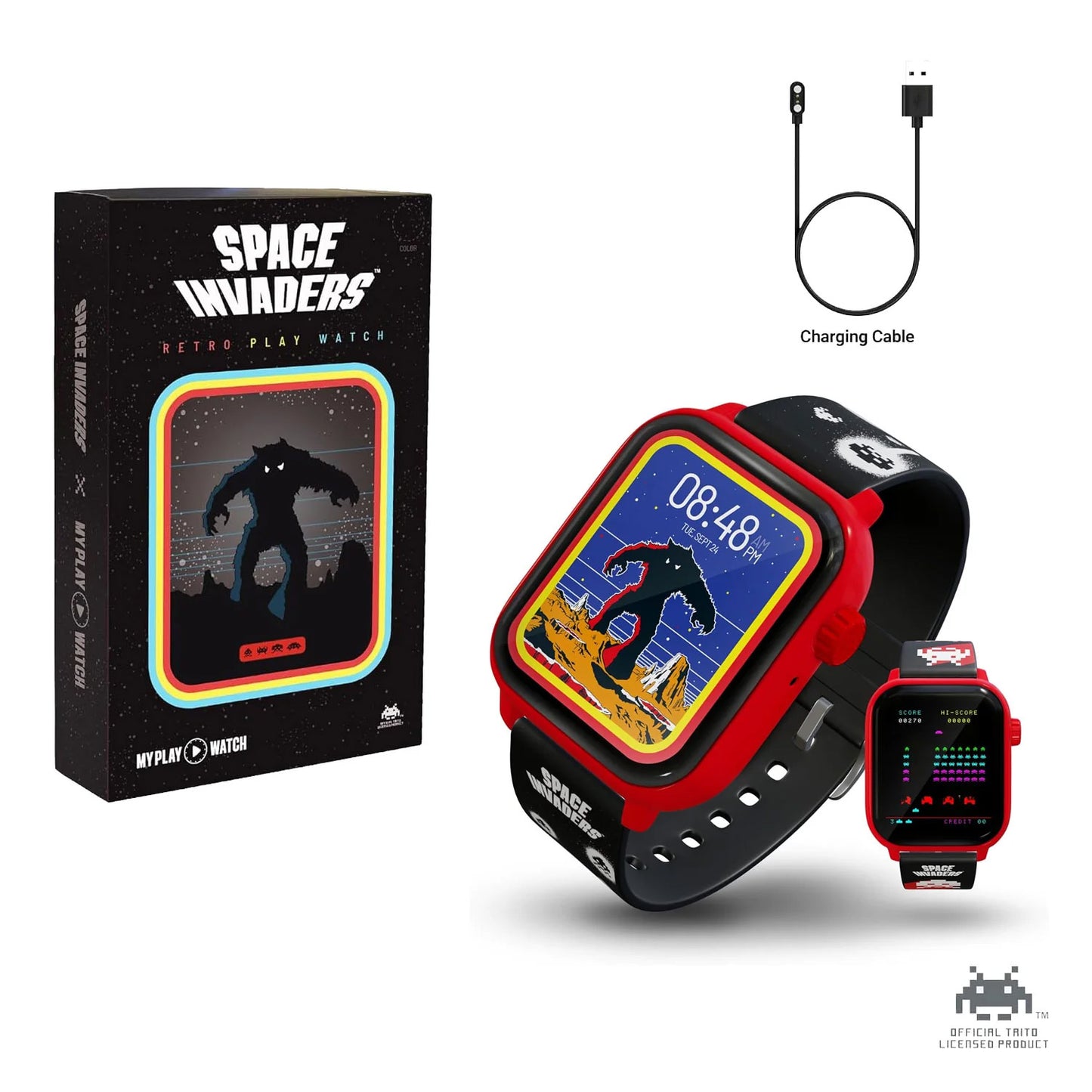 My Play Watch Space Invaders Retro Gaming Smartwatch - GameShop Asia