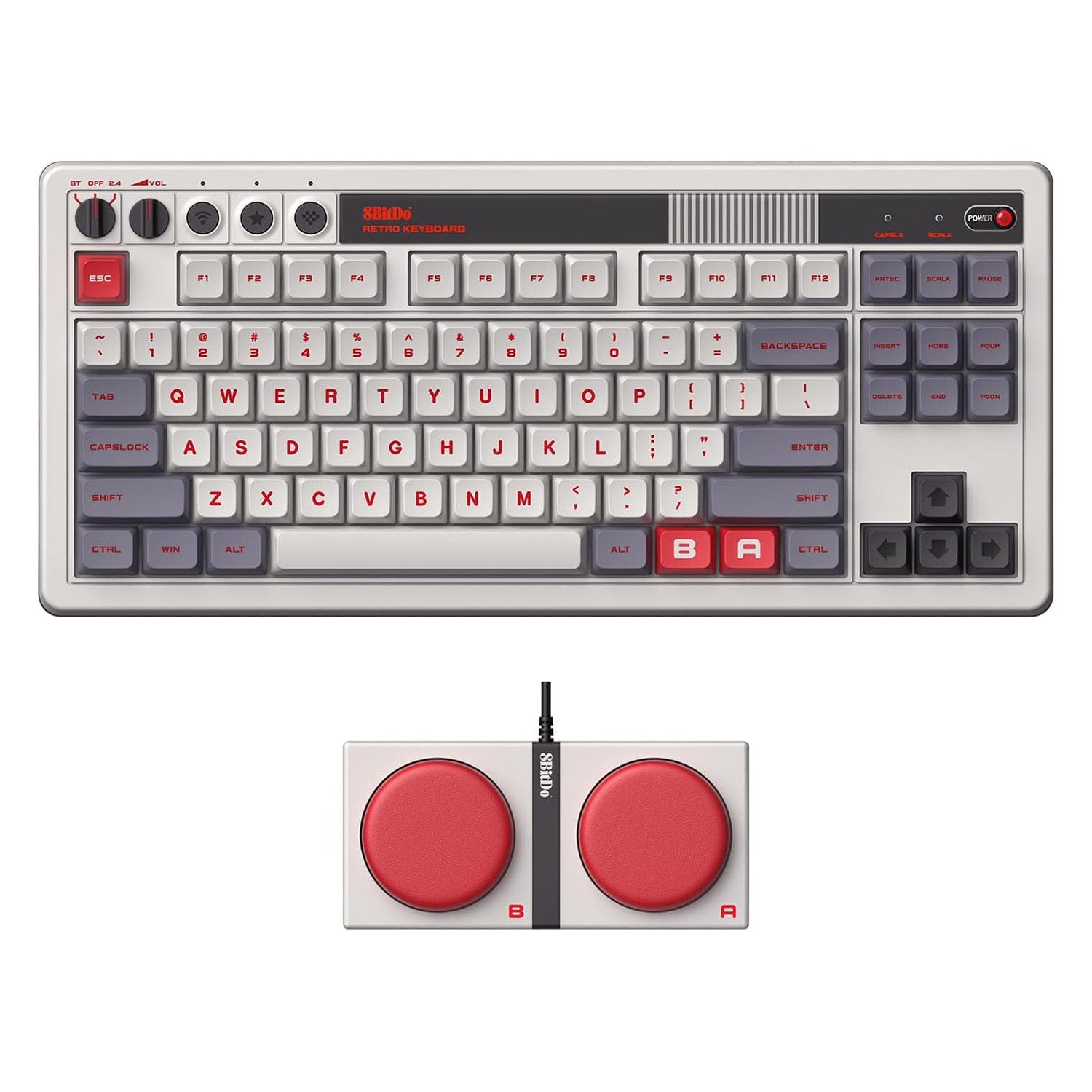 8Bitdo Retro Wireless Mechanical Keyboard for Windows and Android N Edition - GameShop Asia
