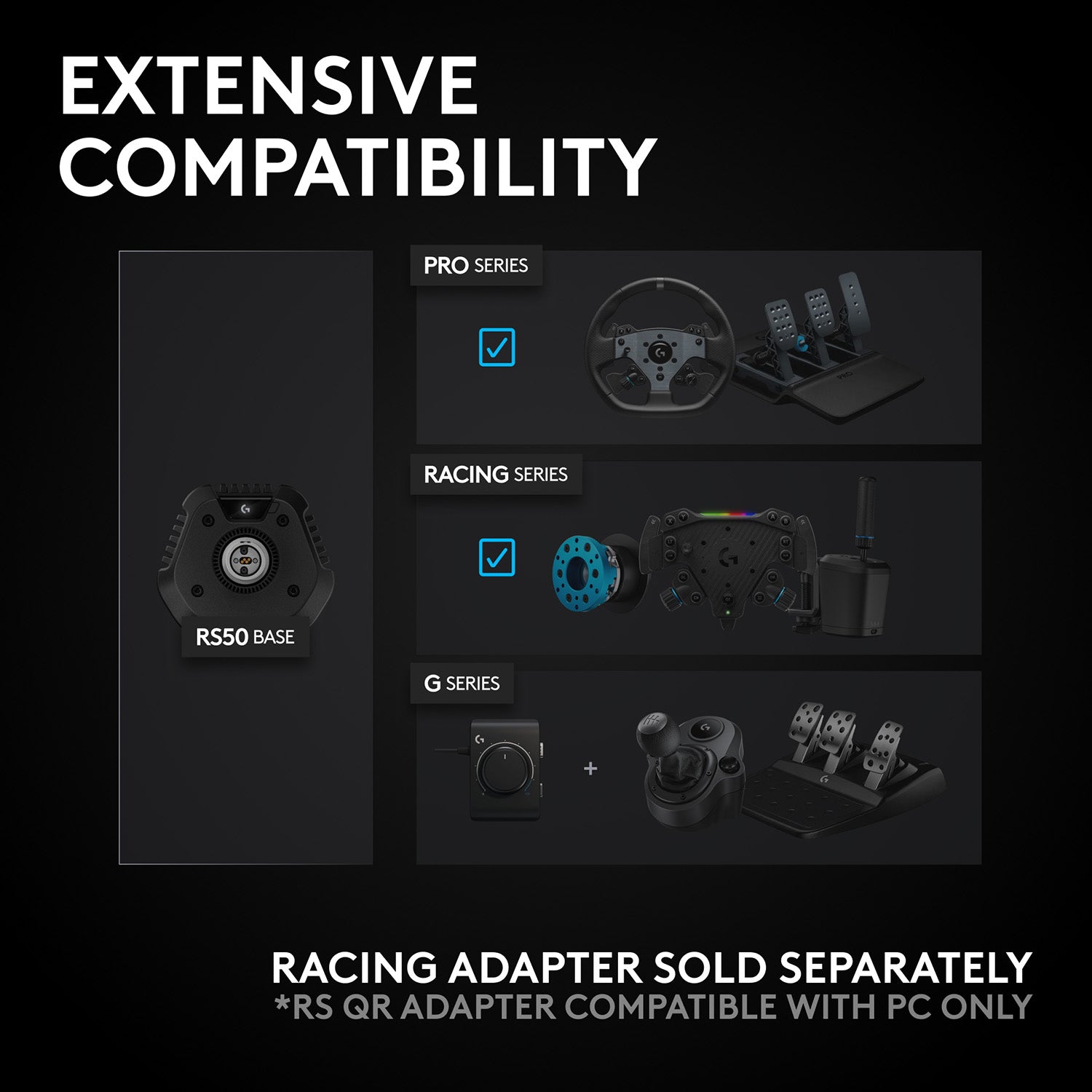 [Cashback Bonus] Logitech RS50 System Direct Drive Racing Wheel and Base for PlayStation and PC - GameShop Asia