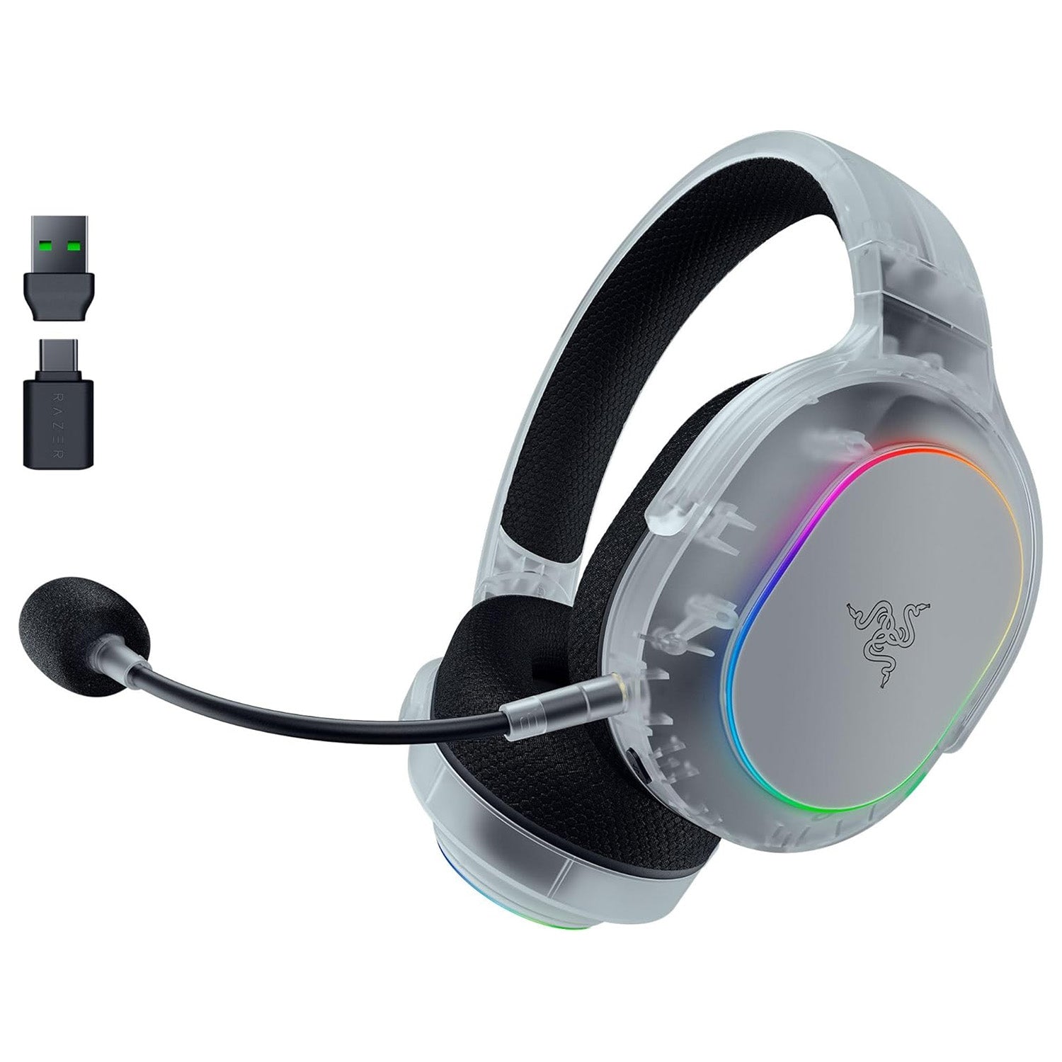 Razer Barracuda X Chroma Wireless Multi-Platform Gaming and Mobile Headset Phantom White Edition - GameShop Asia