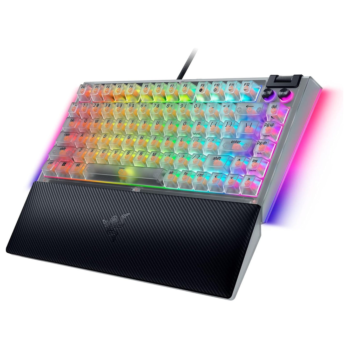 Razer BlackWidow V4 75% Hot-swappable Mechanical Gaming Keyboard Phantom White Edition