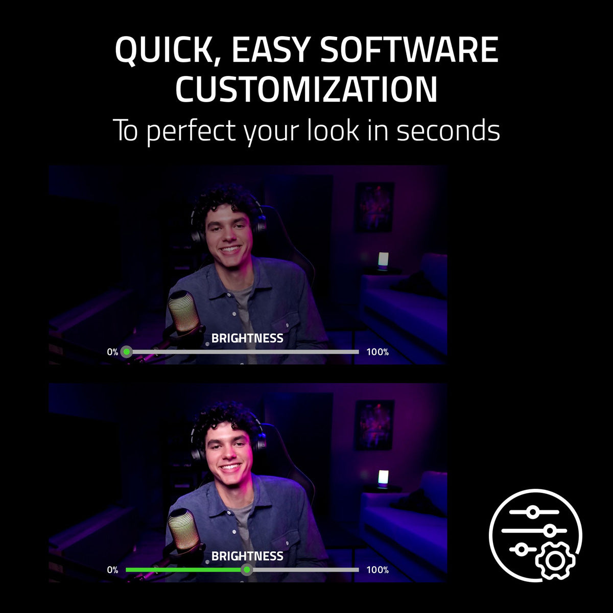 Razer Kiyo V2 X 1080p60 Webcam for Content Creation and Streaming Black Edition - GameShop Asia