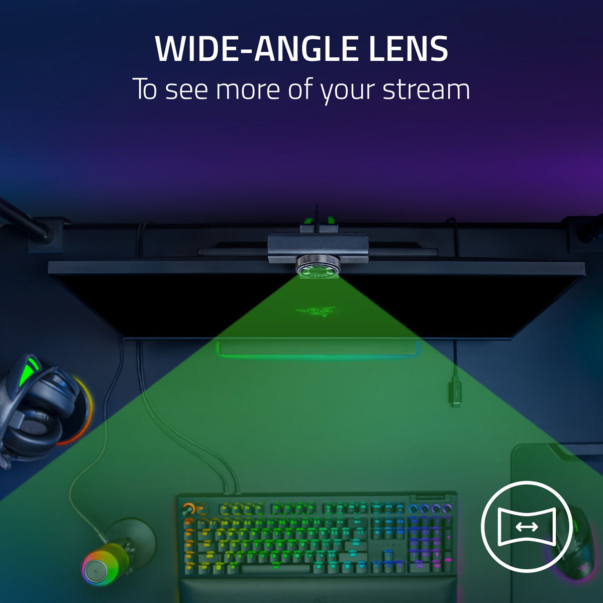Razer Kiyo V2 X 1080p60 Webcam for Content Creation and Streaming Black Edition - GameShop Asia