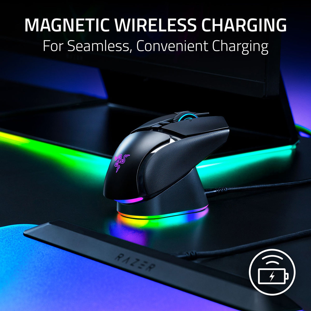 Razer Mouse Dock V2 Pro with Razer Wireless Charging Puck