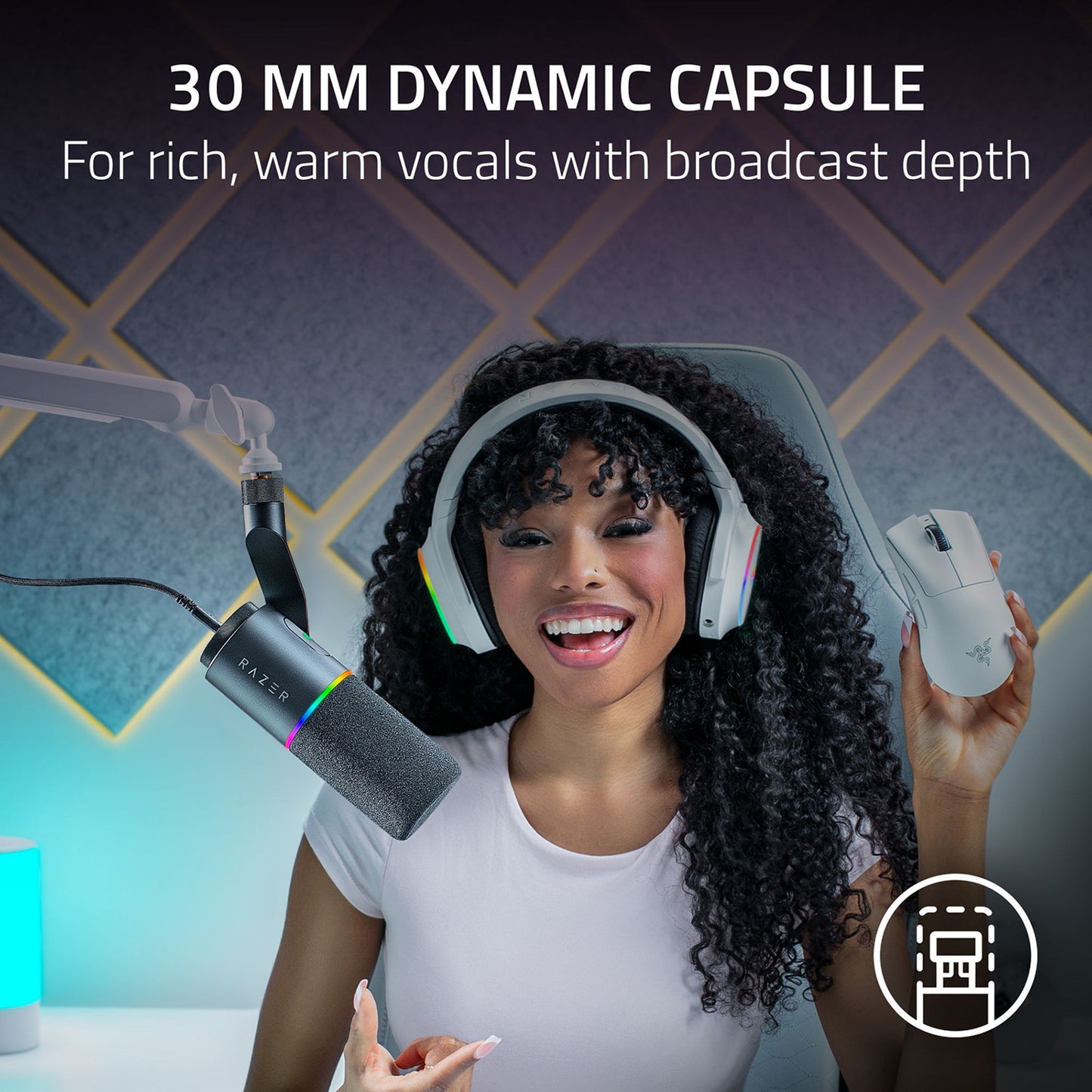 Razer Seiren V3 Pro Professional Dynamic Microphone with USB and XLR Output