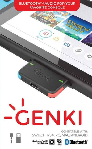 Genki Bluetooth Audio Adapter for Nintendo Switch - GameShop Asia