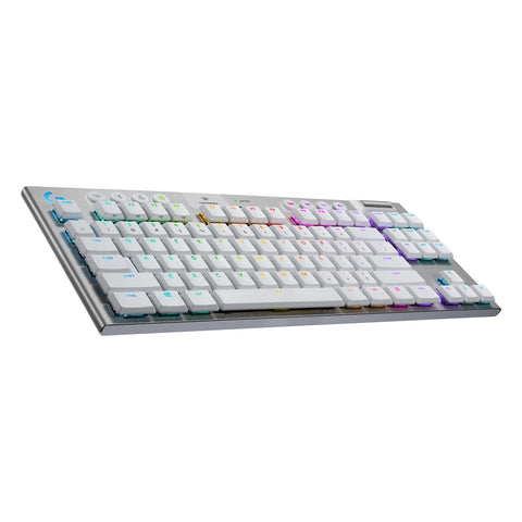 Logitech G915 RGB TKL Tenkeyless Wireless Mechanical Gaming Keyboard Tactile White - GameShop Asia